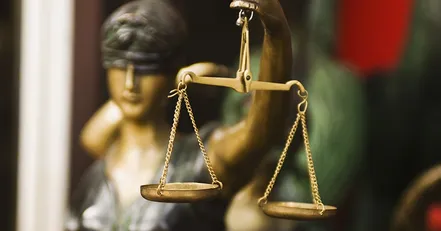 Legal scales statue