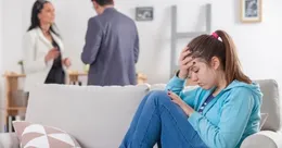 Upset teenage girl