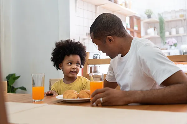 Co-parents talking