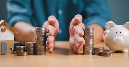 Dividing finances graphic