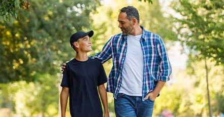 Father bonding with his son