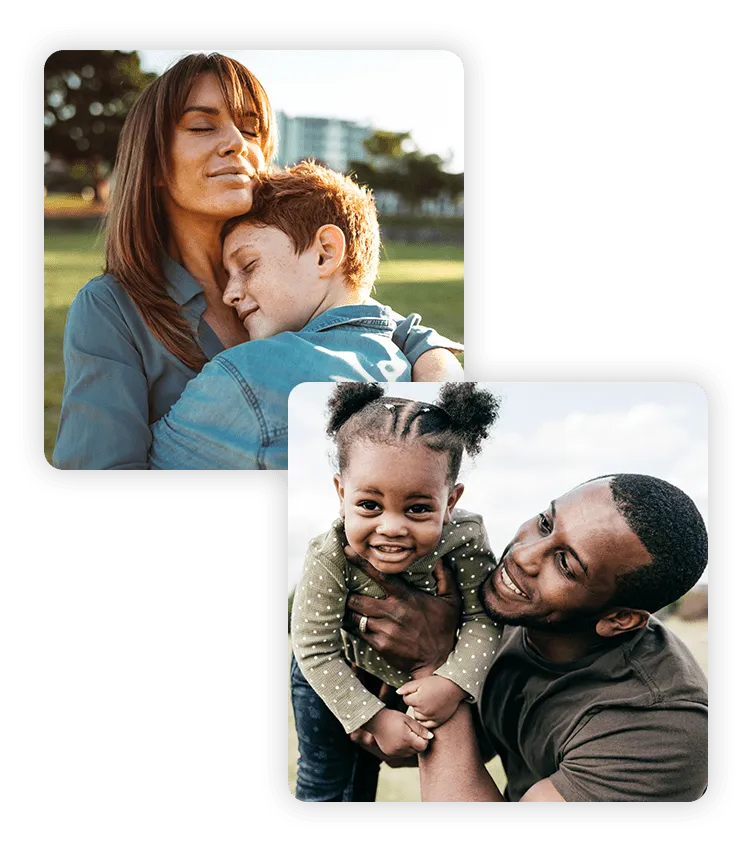 Happy parents collage