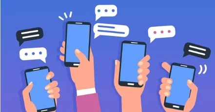 People on phones