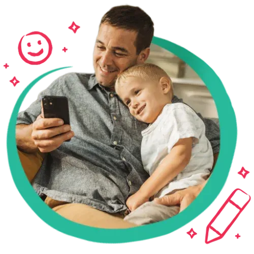 Father using TalkingParents