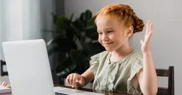 Child video calling friends