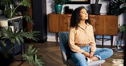 Woman meditating