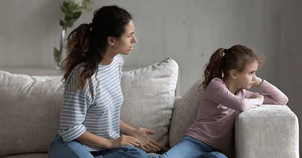 Mother frustrated with daughter