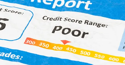 Poor credit score
