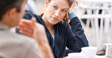 Skeptical woman