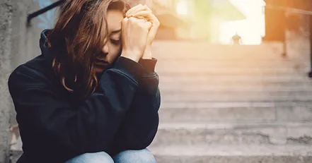 Depressed woman