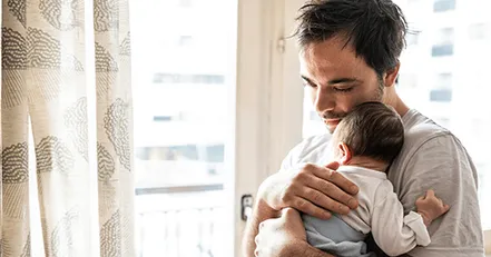 Father with baby