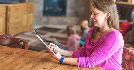 Woman on tablet