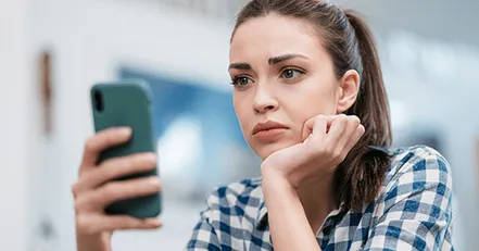 Woman on phone