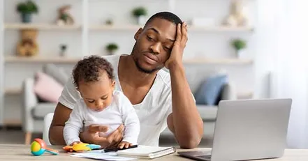 Stressed father
