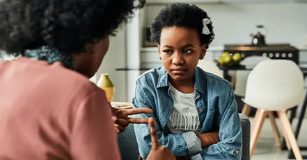 Parent punishing child