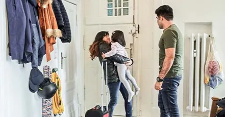 Child hugging mother