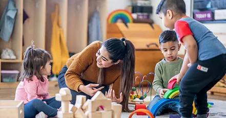 Children playing in daycare