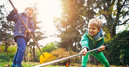 Child doing chores