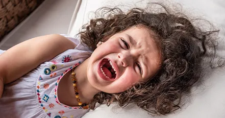 Crying little girl