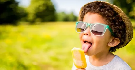 Child eating ice cream